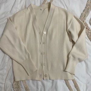 Muji Cream button cardigan